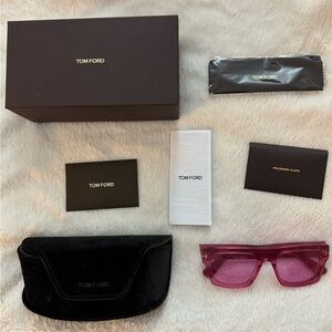 Authentic Tom Ford hot pink square sunglasses.